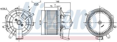 Вентилятор отопителя NISSENS 87290