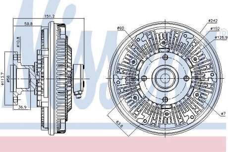 Вискомуфта вентилятора NISSENS 86030