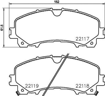 Тормозные колодки, к-кт. BREMBO P 56 106