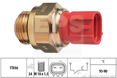 SUZUKI Температурный датчик включения вентилятора радиатора EPS 1.850.282