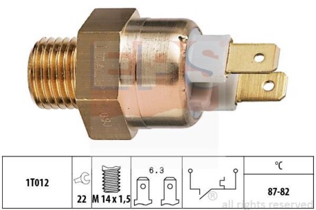 VOLVO Температурный датчик включения вент. радиатора 82- EPS 1.850.146