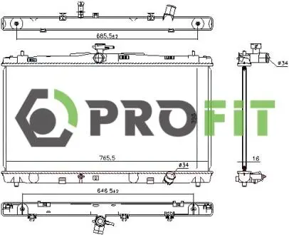Радиатор охлаждения PROFIT 1740-0412