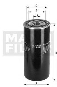 Фильтр масляный Massey Ferguson MANN (Манн) WD 950/2 (фото 1)