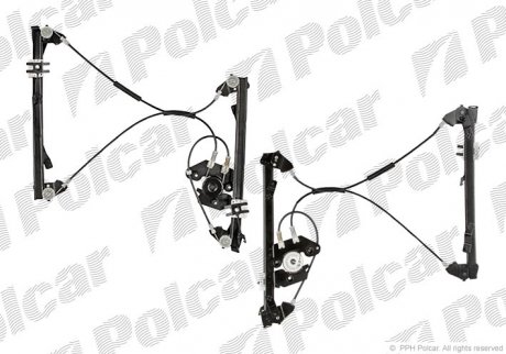 Склопідйомник електричний без електромотора POLCAR 2001PSG2