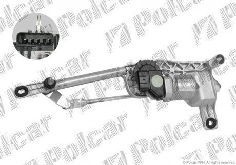 Механизм стеклоочистителей с моторчиком POLCAR 3044ZWP1 (фото 1)