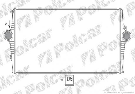 Радиаторы воздуха (Интеркулеры) POLCAR 9080J8-2 (фото 1)
