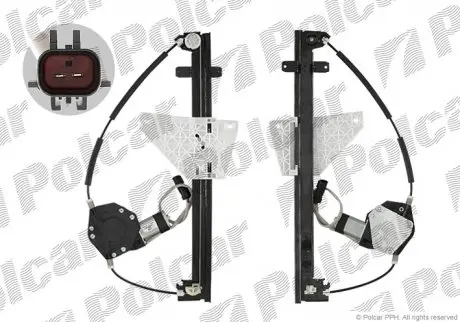 Склопідйомник електричний POLCAR 2405PSE8