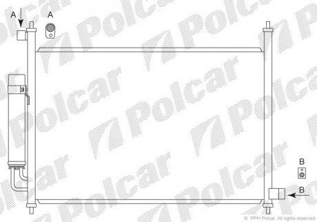 Радіатори кондиціонера POLCAR 3857K8C1S (фото 1)