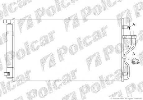 Радіатори кондиціонера POLCAR 4048K81X (фото 1)