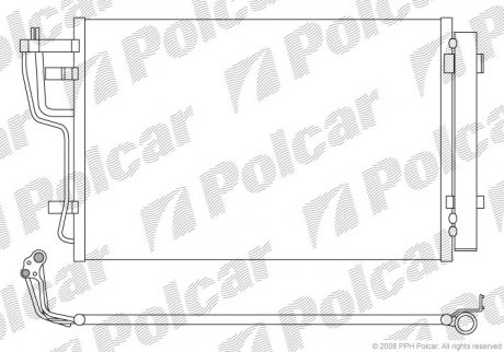 Радіатори кондиціонера POLCAR 4114K8C1 (фото 1)