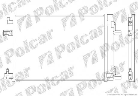 Радіатори кондиціонера POLCAR 5511K81K (фото 1)
