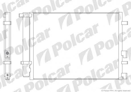 Радіатори кондиціонера POLCAR 4017K82K (фото 1)