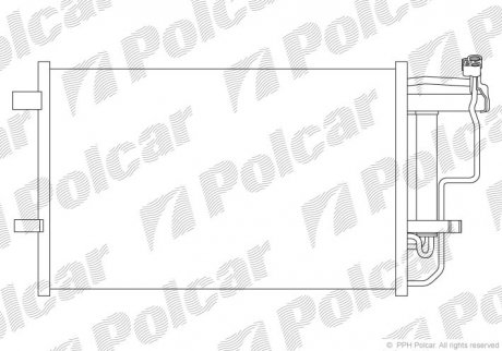 Радіатори кондиціонера POLCAR 4542K81K (фото 1)