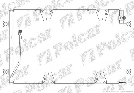 Радіатори кондиціонера POLCAR 7424K8C4 (фото 1)