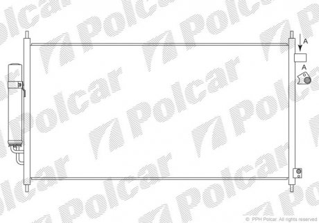 Радіатори кондиціонера POLCAR 3857K82K (фото 1)