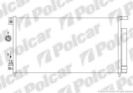 Радіатори кондиціонера POLCAR 3833K8C2 (фото 1)