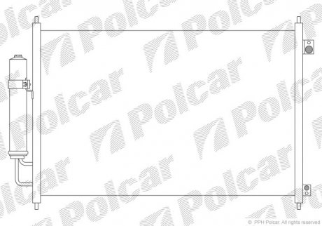 Радіатори кондиціонера POLCAR 2747K81K (фото 1)