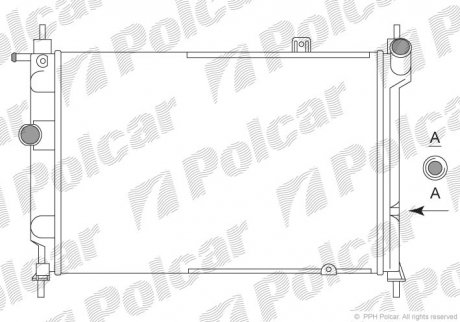 Радиаторы охлаждения POLCAR 550708A2 (фото 1)