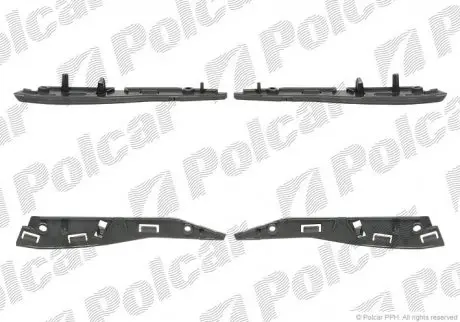 Кронштейн бампера лівий+правий | CITROËN C2, 03- POLCAR 230807-8