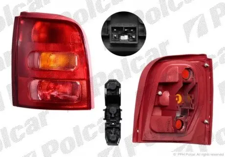 Фонарь задний POLCAR 2706871E