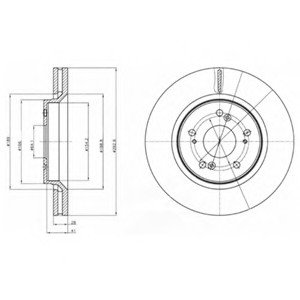 Тормозной диск DELPHI BG4250 (фото 1)