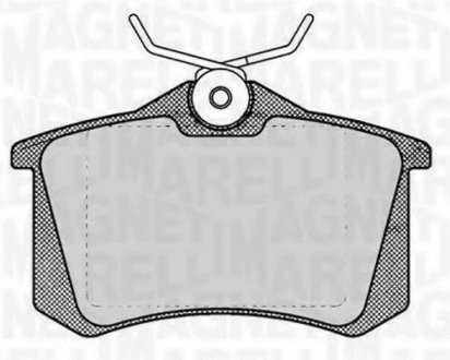 Комплект тормозных колодок, дисковый тормоз MAGNETI MARELLI 363916060131 (фото 1)