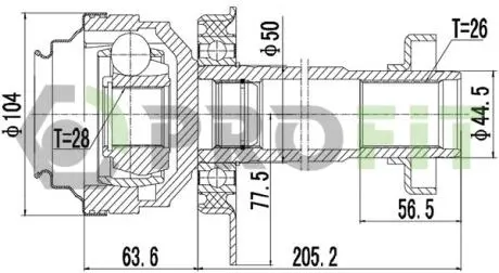 ШРУС PROFIT 2810-2041