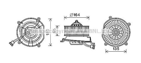 Вентилятор обігрівача MERCEDES E-CLASS W 211 (02-) COOLING AVA MS8674