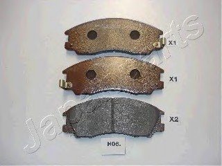 Колодки тормозные дисковые HYUNDAI перед. TERRACAN JAPAN PARTS JAPANPARTS PA-H06AF (фото 1)