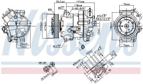 Компрессор OPEL ASTRA J (09-) 1.6 i 16V NISSENS 890264