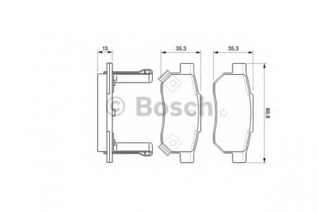 Тормозные колодки дисковые, к-кт. BOSCH 0 986 494 128 (фото 1)