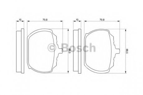 Гальмівні колодки дискові, к-кт. BOSCH 0 986 463 641 (фото 1)