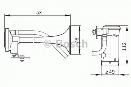 Звуковой сигнал; Звуковой сигнал BOSCH 0 328 006 002 (фото 1)