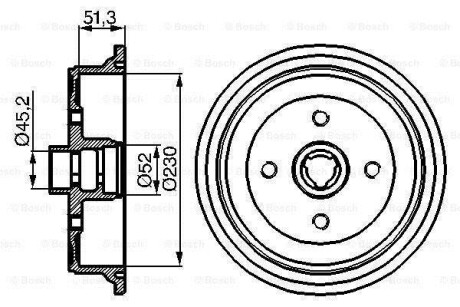 Гальмівний барабан BOSCH 0 986 477 029