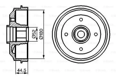 Тормозной барабан BOSCH 0 986 477 113