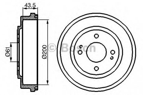 Гальмівний барабан BOSCH 0 986 477 081