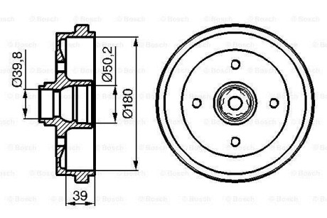 Тормозной барабан BOSCH 0 986 477 111