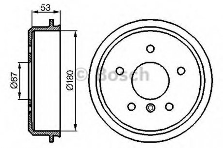 Тормозной барабан BOSCH 0 986 477 096