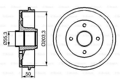 Гальмівний барабан BOSCH 0 986 477 121