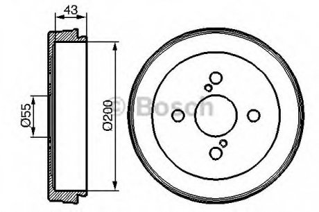 Тормозной барабан BOSCH 0 986 477 138 (фото 1)