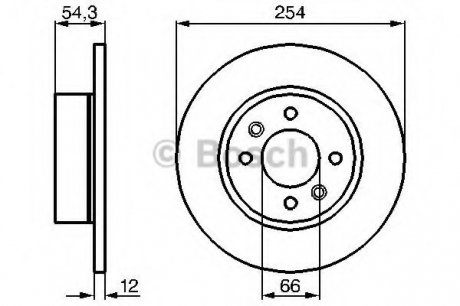 Тормозной диск BOSCH 0 986 478 390 (фото 1)