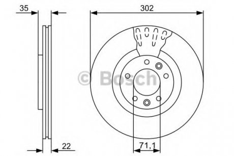 Тормозной диск BOSCH 0 986 479 500 (фото 1)