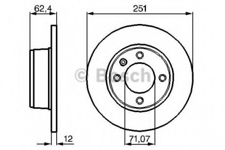 Тормозной диск BOSCH 0 986 478 879