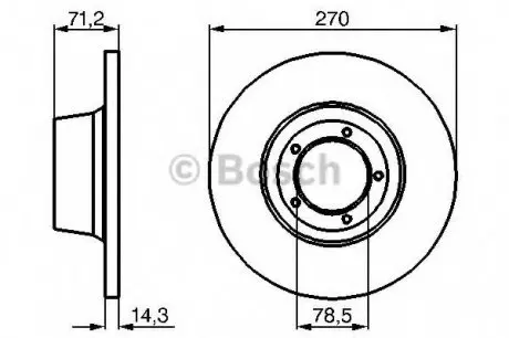 Тормозной диск BOSCH 0 986 478 190