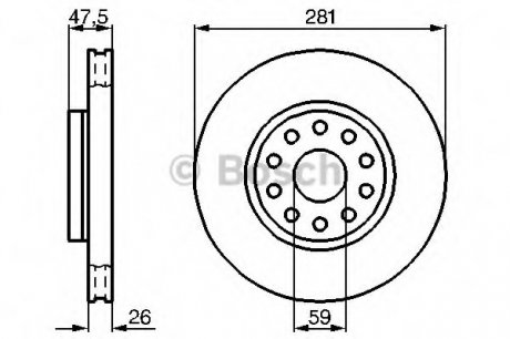 Тормозной диск BOSCH 0 986 478 460