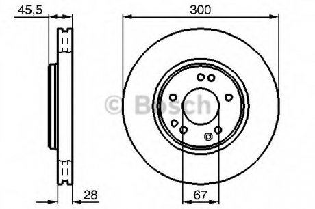 Тормозной диск BOSCH 0 986 478 526 (фото 1)