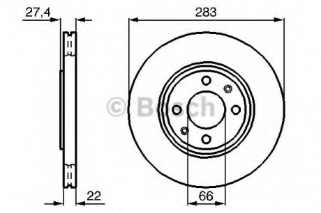 Тормозной диск BOSCH 0 986 478 834