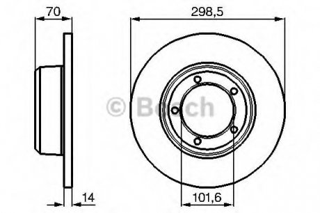 Тормозной диск BOSCH 0 986 478 827 (фото 1)