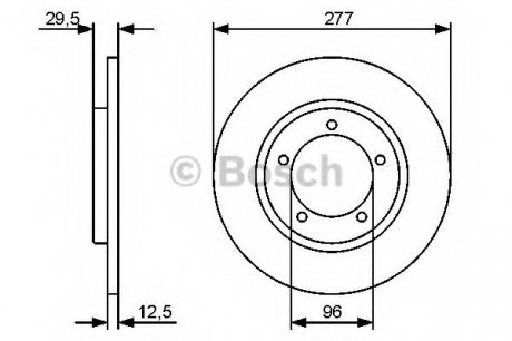 Тормозной диск BOSCH 0 986 479 487 (фото 1)