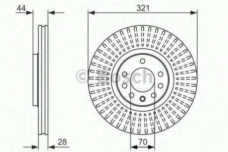 Тормозной диск BOSCH 0 986 479 571 (фото 1)